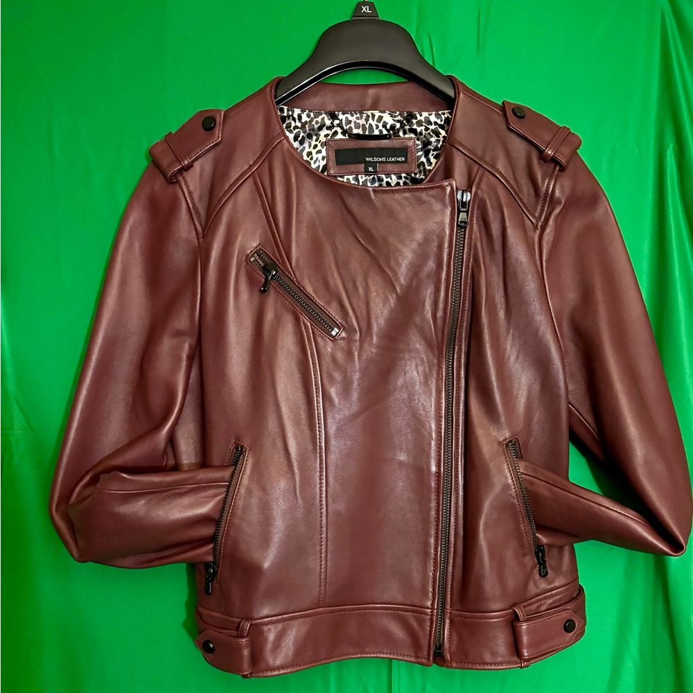 Burgundy Leather Jacket
